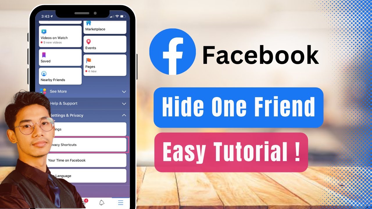 How to hide a single friend on Facebook from your cell phone?