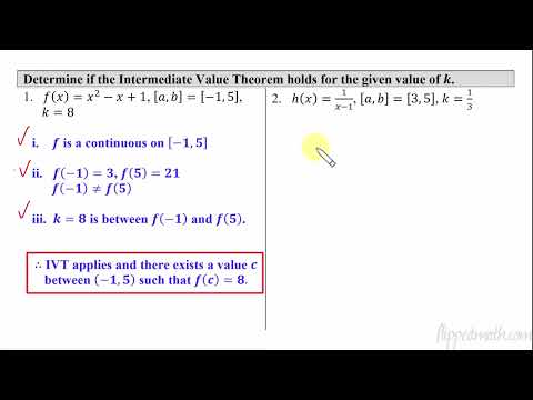 Calculus AB/BC – 1.16 Intermediate Value Theorem