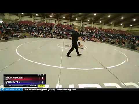 67 Lbs 1st Place Match - Dylan Verceles, MD Vs Kanin Kumfer, AK D5bc