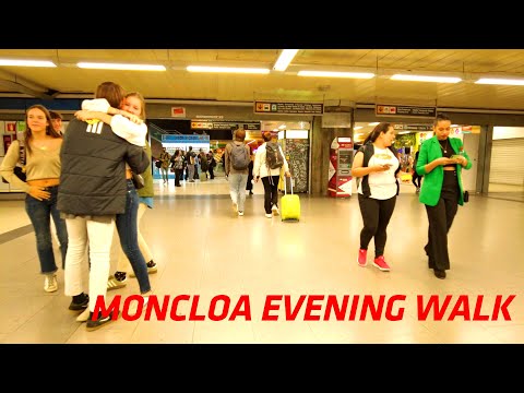 MADRID, MONCLOA 4k EVENING WALK, SPAIN 2022