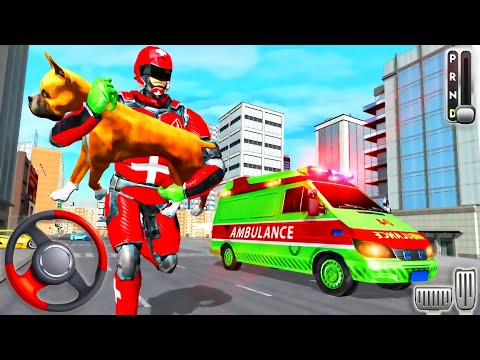 Animal Rescue Robot Hero Mission 2020 - Emergency Ambulance Drive - Best Android GamePlay