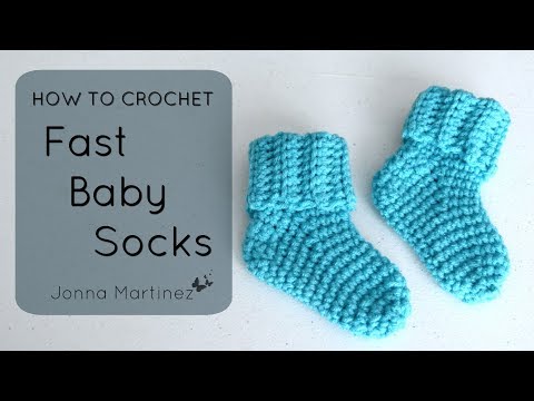 How to Crochet EASY & FAST Baby Socks 🥳| How to crochet socks | Basic Sock Pattern | #crochetbaby