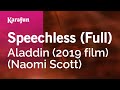 Speechless (Full) - Aladdin (2019 film) (Naomi Scott) | Karaoke Version | KaraFun