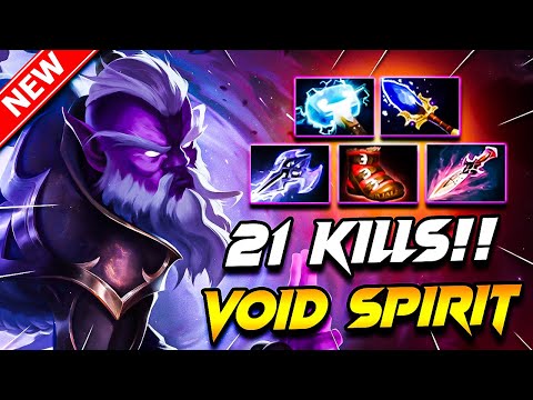 Dota 2 VOID SPIRIT Gameplay | (x21 Kills!!) Void Spirit DOTA 2 Carry Build Pro Gameplay Guide 7.39