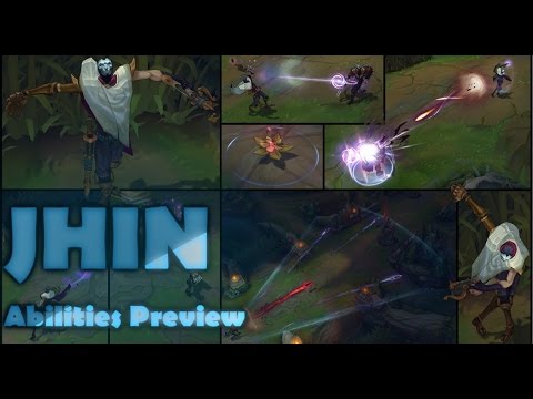 JHIN ABILITIES SPOTLIGHT GAMEPLAY - League of Legends New Champion