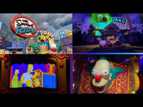 The Simpsons Ride - POV (Universal Studios Hollywood, 4/16/2022, Front Row)
