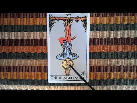 Learn Tarot, The Hanged Man, Major Arcana 12, ONE CARD SPREAD SERIES