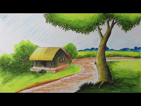 Farmers in the Field A Composition on Oil Pastel | Harvesting Drawing | steps to follow | Supriyo