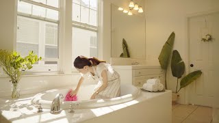 Tips for cleaning the bathroom in 10 minutes | Bathroom Cleaning Routine | Making  natural detergent