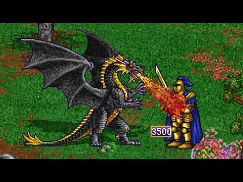 Heroes of Might and Magic 2: 1000 Black Dragons vs 3500 Crusaders