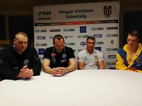 A BVSC- Szolnok ob1- es mérkőzés utáni sajtótájékoztató