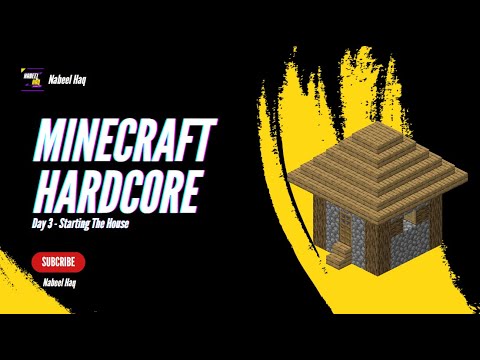 EPIC Minecraft Hardcore Series DAY 3 - Building EPIC House! 😱