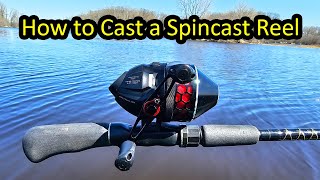 How to Cast and Use a Spincast Push Button Fishing Rod and Reel - Fishing Reels for Beginners