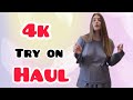 4K Try On Haul 4K Transparent Cleaning Lingerie Chic Mesh Dress Try On Haul