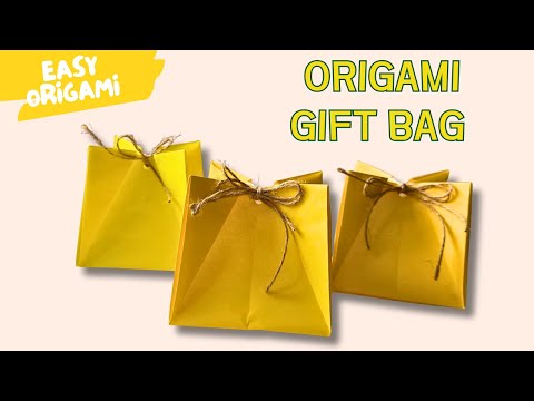 One Paper Gift Box Origami Cute Easy Folding Tutorial