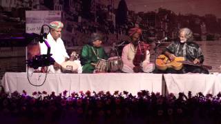 Pandit Vishwa Mohan Bhatt performs in Varanasi at the Ganga Mahotsav on November 15, 2013