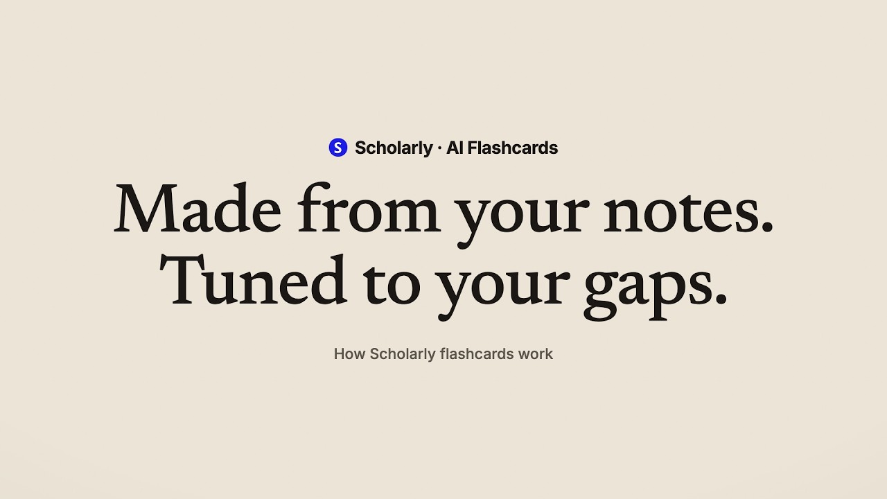 Creating & using AI generated flashcards on Scholarly video thumbnail