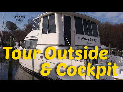 1999 Carver 504 Motor Yacht Boat Tour: Outside and the Cockpit | What Yacht To Do