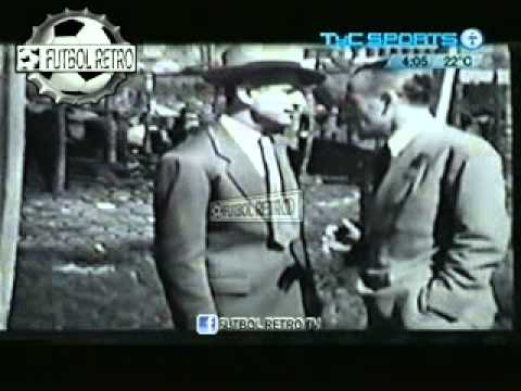 Guillermo Stábile, Tucho Méndez y Vicente de la Mata en el Film PELOTA DE TRAPO 1948 FUTBOL RETRO TV