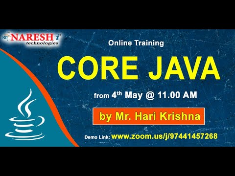 Core Java 11 00 AM IST | by Mr Hari Krishna 2nd May 2020