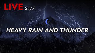 🔴 Heavy Rain and Thunder Sounds 24/7 - Deep Sle