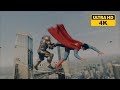 Superman Vs Hammer Of Boravia In Metropolis Fight Scene 4K UHD