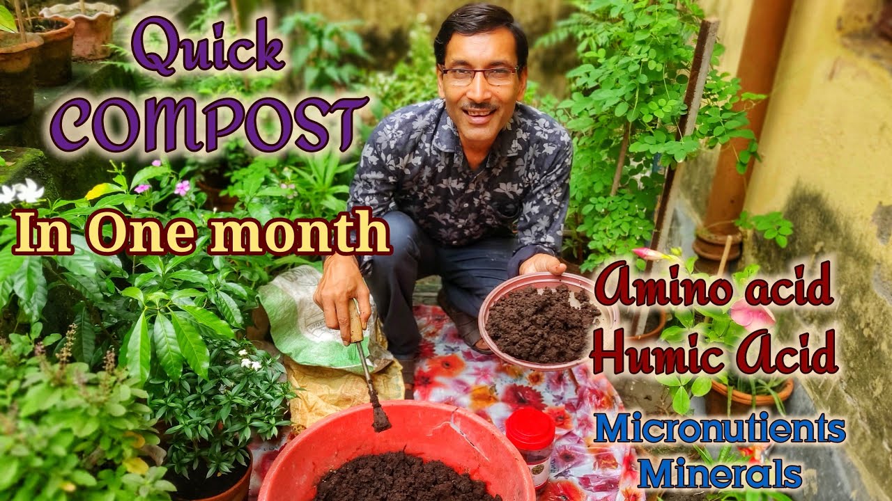 Prepare Quick Compost in one month only with Amino acids, humic Acid and micronutrients - YouTube