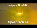 LED maják 12V / 24V - oranžový / 18x LED / ECE R65 R10 / pevná montáž (ø113x47mm) - Video Youtube
