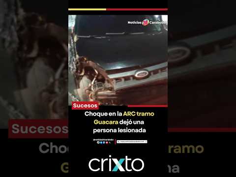 Choque en la ARC tramo Guacara dejó una persona lesionada