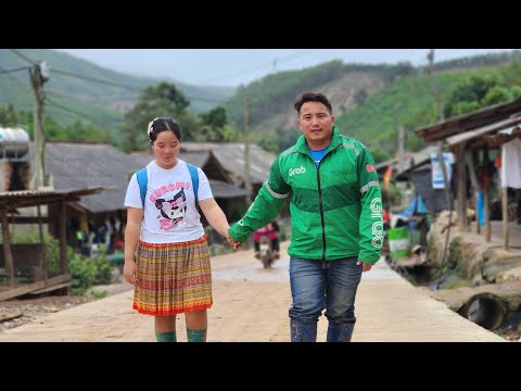 Viet held Mila's hand as they walked back to the village - Ly Tieu Mila
