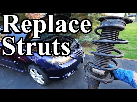Part of a video titled How to Replace Struts in your Car or Truck - YouTube