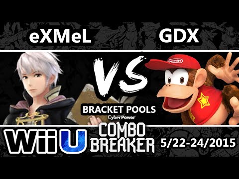 Combo Breaker - eXMeL (Robin) Vs. GDX (Diddy Kong) SSB4 Pools WF - Smash Wii U - Smash 4