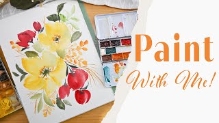 Relaxing Fall Watercolor Paint Along