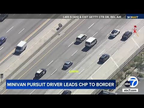 Police chase: LA suspect goes all the way to Mexico in minivan