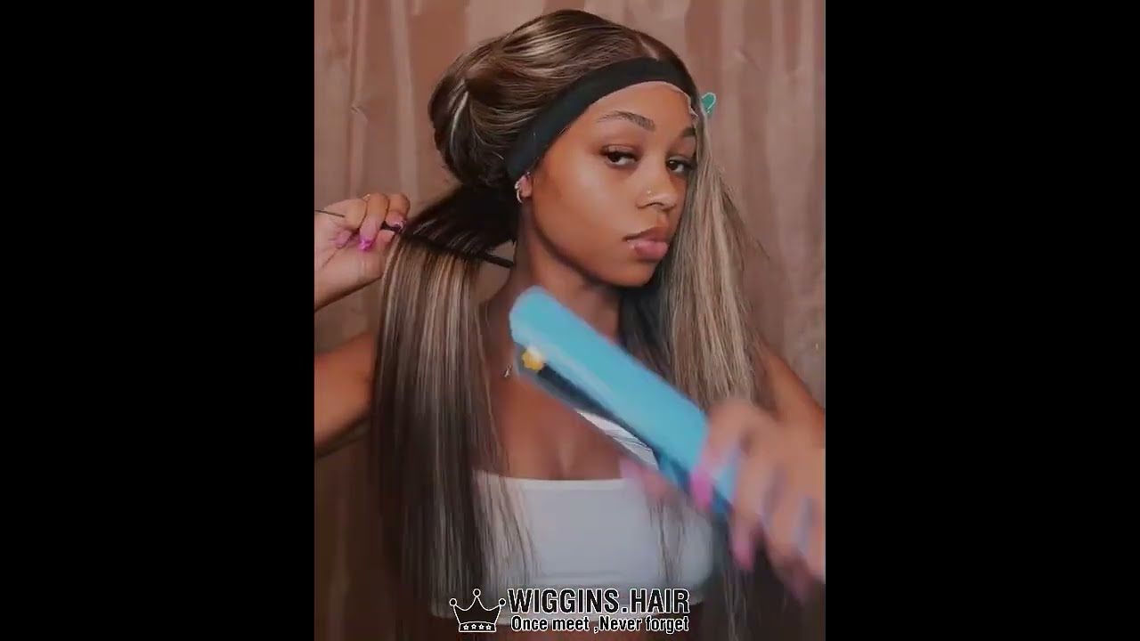 #P4/27 Body Wave Brown Lace Front Wigs With Honey Blonde Highlight