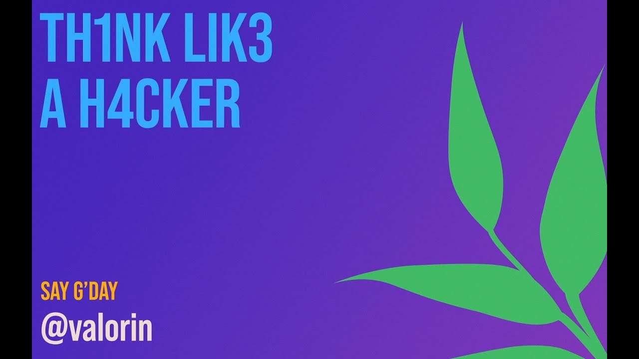 Stephen Rees-Carter - Th1nk lik3 a h4cker - Laracon AU 2023