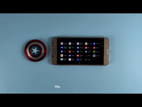How to Rotate Home screen to landscape mode on Samsung J7 Pro Android 9