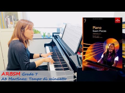 ABRSM Piano Grade 7 A3 Marianne von Martínez: Tempo di minuetto 3rd movement from Sonata in A