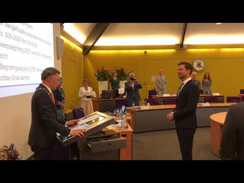 Installatie van Sander Bos als wethouder voor de VVD in Houten