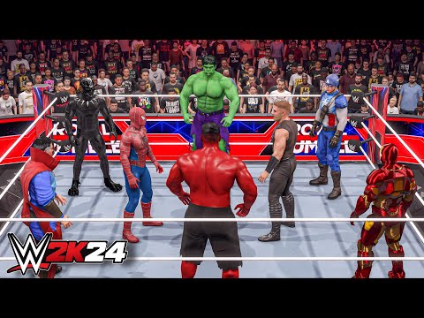I Put All Avengers in Battle Royale Match - WWE 2K24