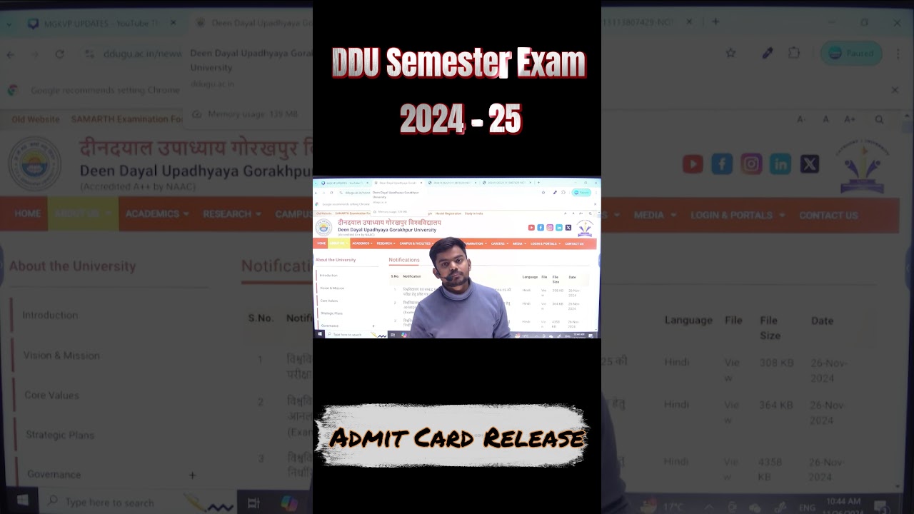 DDU Semester Exam Admit Card Out | Where to download admit card? | #ddusemesterexam #ddutimetable