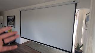 Elite Screens Manual B, 100 INCH Manual Pull Down Projector Screen Diagonal Review