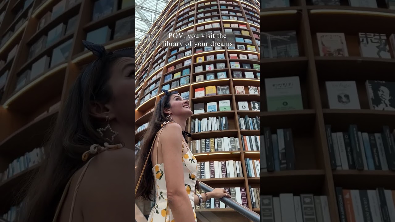 The most gorgeous library you’ll ever see #seoul #travelguide #southkorea #library #bucketlist