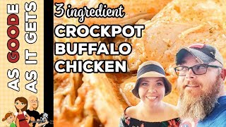 3 Ingredient Crockpot Buffalo Chicken