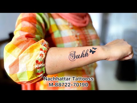 Girl Name Tattoo / Artist Nachhattar Tattooss M.88722-70190 Address:Tarn Taran Near Jandila byepass