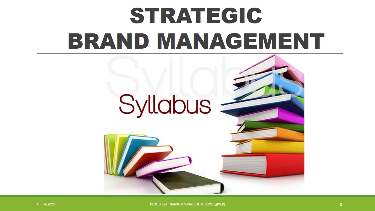 INTRODUCTION TO  STRATEGIC BRAND MANAGEMENT I SBM I Prof.Divya Thankom Varghese I