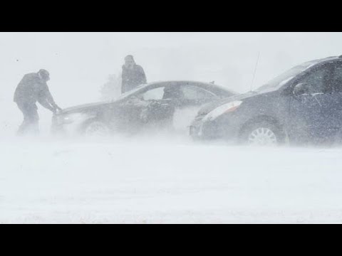Winter Snow Storm Hits Colorado springs CO, USA, 14 March 2021.