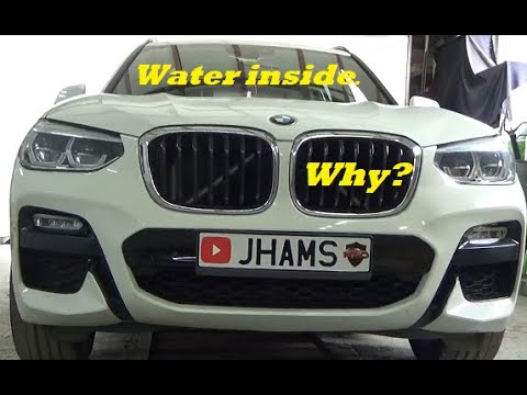 BMW X3 G01 sunroof water drains cleaning. Water inside.