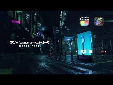 Cyberpunk Model Pack - Set Of Models For mTracker 3D, mO2, Final Cut Pro & Apple Motion - MotionVFX