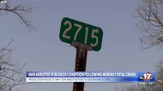 Man arrested is in good condition following Moberly fatal crash